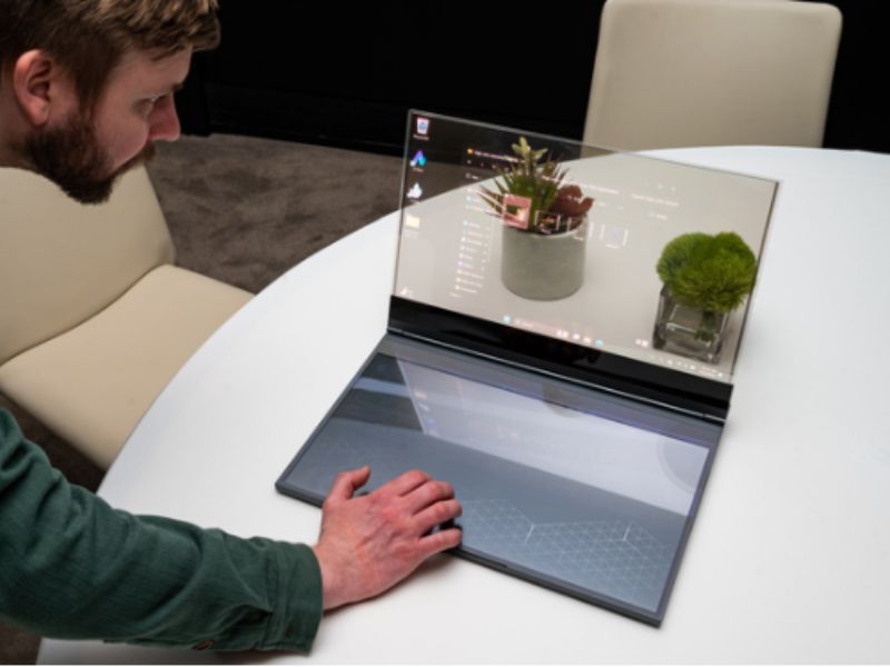 Laptop Lenovo Transparent Display